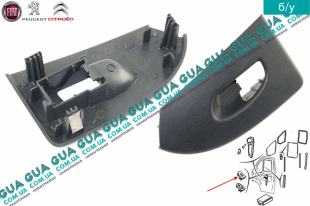 Декоративная накладка кнопки стеклоподъемника правой двери   