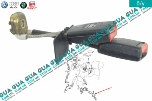 Замок ремня безопасности пассажирский задний ( ответная часть ремня безопасности )   