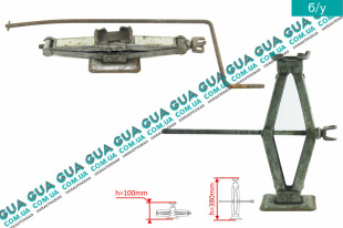 Домкрат 1000кг Volvo / ВОЛЬВО S60 2.0T (1984 куб.см.)
