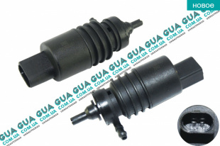 Водяной насос, система очистки окон ( моторчик бачка стеклоомывателя ) овальный разъем   