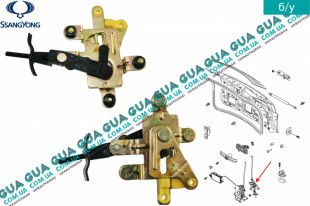 Механизм замка багажника / задней двери SsangYong / САНГЙОНГ KYRON 2.0XDI (1998 куб.см.)