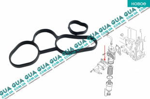 Прокладка масляного радиатора ( теплообменника ) Seat / СЕАТ LEON 2005- 2.0FSI (1984 куб.см.)