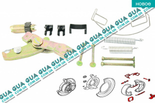 Ремкомплект колодок тормозных стояночного тормоза ( механизм ручника ) одна сторона   