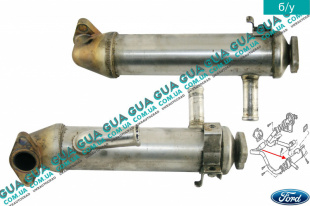 Охладитель системы рециркуляции отработавших газов (EGR охладитель) Ford / ФОРД MONDEO III 2001-2007 / МОНДЕО 3 2.2TDCI (2198 куб.см.)