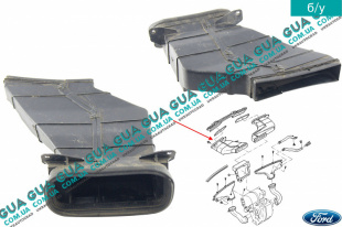 Воздуховод отопителя печки левый   