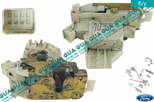 Замок двери задней правой электрический Ford / ФОРД MONDEO III 2001-2007 / МОНДЕО 3 1.8TDCI (1753 куб.см.)