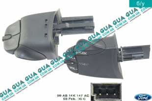 Подрулевой переключатель магнитолы ( джойстик  дистанционного управления радио ) Ford / ФОРД FIESTA V 2001-2008 / ФИЕСТА 5 1.4 16V (1388 куб.см.)