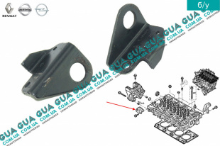 Кронштейн головки блока ( ГБЦ ) Renault / РЕНО LAGUNA II / ЛАГУНА 2 2.2DCI (2188 куб.см.),