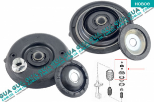 Опора / подушка амортизатора переднего ( с подшипником ) 1шт.   