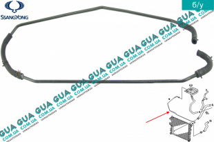 Патрубок / шланг системы охлаждения ( трубка от радиатора к расширительному бачку ) SsangYong / САНГЙОНГ KYRON 2.0XDI (1998 куб.см.)