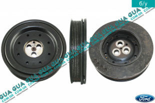 Шкив коленвала демпферный 6 ручейков ( Шкив коленчатого вала ) Ford / ФОРД MONDEO III 2001-2007 / МОНДЕО 3 2.2TDCI (2198 куб.см.)
