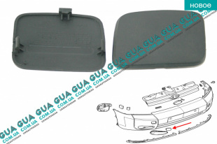 Заглушка переднего бампера левая c 07-   