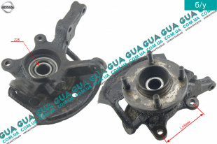 Поворотный кулак / цапфа правая с ступицей Z25 Nissan / НИССАН ALMERA N16 / АЛЬМЭРА Н16 2.2 DCI ( 2184 куб.см.)