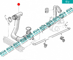 Патрубок интеркулера ( радиатор - дроссельная заслонка )   