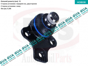 Шаровая опора нижняя ( конус 19 мм ) Seat / СЕАТ TOLEDO I 1991-1999 1.9D (1896 куб.см.)