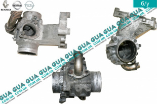 Кронштейн / корпус клапана ЄГР / патрубок EGR ( трубка рециркуляции выхлопных газов )   