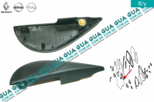 Молдинг ( листва ) накладка зеркала левая   