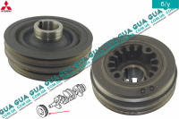 Шкив коленвала демпферный клиновой ( шкив коленчатого вала ) Mitsubishi / МИТСУБИСИ PAJERO III 2000-2006 / ПАДЖЕРО 3 00-06 3.2DI-D (3200 куб.см.)