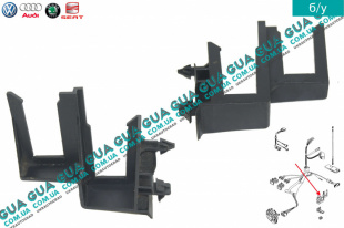 Кронштейн крепления проводки вентилятора основного радиатора 1 шт.   