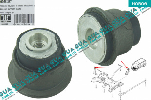 Сайлентблок кронштейна передней балки / подрамника верхний   