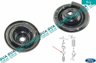 Опора / подушка амортизатора переднего ( держатель пружины ) Ford / ФОРД ESCORT 1992-1995 / ЭСКОРТ 92-95 1.3 (1299 куб. см.)