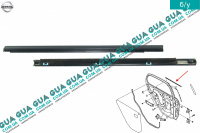 Молдинг / декоративная накладка стекла задней левой двери Nissan / НИССАН ALMERA N16 / АЛЬМЭРА Н16 2.2 DCI ( 2184 куб.см.)