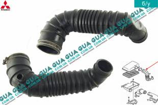 Патрубок воздушного фильтра ( к турбине ) Mitsubishi / МИТСУБИСИ PAJERO III 2000-2006 / ПАДЖЕРО 3 00-06 3.2DI-D (3200 куб.см.)