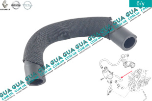 Патрубок маслозаливной горловины ( обратка ) Renault / РЕНО CLIO II / КЛИО 2 1.9DTI (1870 куб.см.)