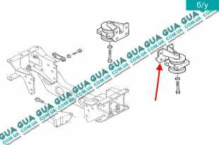 Кронштейн крепление подушки двигателя (левый)   
