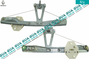 Стеклоподъемник задний правый механический ( хэтчбек )   