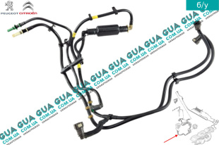 Патрубки / трубки топливной системы с ручной подкачкой ( трубка топлива от фильтра к  насосу ТНВД ) комплект   