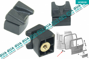 Направляюща палеца задней двери / ляды ( фиксатор нижний ) VW / ВОЛЬКС ВАГЕН TRANSPORTER V 2003- / ТРАНСПОРТЕР 5 03- 2.0TDI (1968 куб.см.)