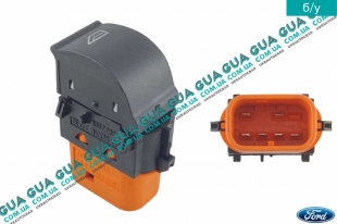 Кнопка стеклоподъемника двери 6 контактов   