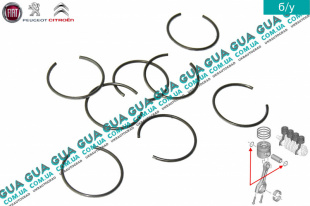 Стопорное кольцо / фиксатор пальца поршня STD 1шт. Ford / ФОРД C-MAX 2003-2007 / ФОКУС С-МАКС 1.6TDCI (1560 куб.см.)