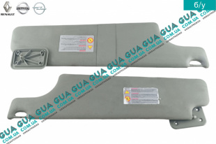 Козырек солнцезащитный правый Nissan / НИССАН INTERSTAR 1998-2010 / ИНТЭРСТАР 98-10 2.8DTI (2799 куб.см.)