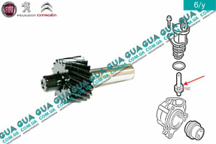 Шестерня 19Z ( зубчатое колесо спидометра ) привода датчика указателя скорости КПП   