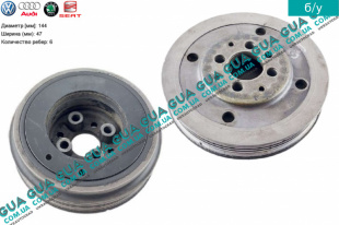 Шкив коленвала демпферный 6 ручейков ( Шкив коленчатого вала )   