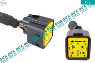 Фишка разьем с проводами / штекер реле свечей накала   