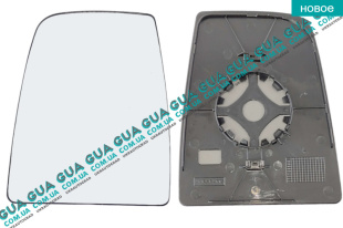 Вкладыш зеркала заднего вида левый верхний   