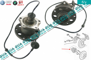 Ступица задняя под АБС / ABS VW / ВОЛЬКС ВАГЕН PASSAT 1991-1997 / ПАССАТ 91-97 2.8 VR6 (2792 куб.см.)