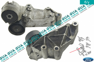 Кронштейн крепления насоса гидроусилителя руля ( ГУРа ) ( натяжной механизм ремня генератора )   