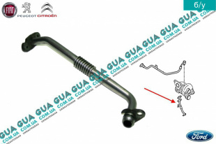 Трубка обратки масла с турбины ( слива масла )   