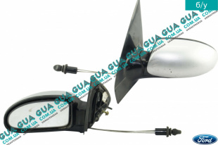 Зеркало заднего вида наружное/боковое механическое левое Ford / ФОРД FOCUS I 1998-2004 / ФОКУС 1 98-04 2.0 V16 (1988 куб. см.)
