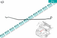 Держатель / упор капота Nissan / НИССАН ALMERA N16 / АЛЬМЭРА Н16 2.2 DCI ( 2184 куб.см.)