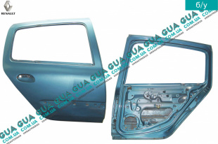 Дверь задняя правая Renault / РЕНО CLIO II / КЛИО 2 1.9DTI (1870 куб.см.)
