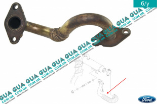 Трубка рециркуляции ЕГР / EGR Ford / ФОРД FOCUS I 1998-2004 / ФОКУС 1 98-04 1.8TDCI (1753 куб. см.)
