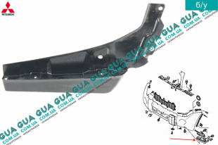 Брызговик передний левый Mitsubishi / МИТСУБИСИ PAJERO III 2000-2006 / ПАДЖЕРО 3 00-06 2.5TD 4WD (2477 куб.см.)