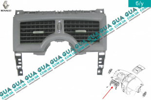 Дефлектор / воздушная заслонка обдува кабины ( центральная )   