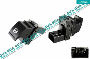 Кнопка стеклоподъемника правая Seat / СЕАТ IBIZA IV 2008-2017 1.4TDI (1422 куб.см.)