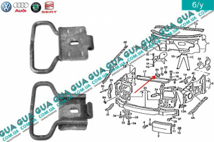Скоба / крюк замка капота   